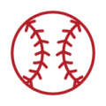 Line icon of baseball