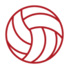 Line icon of volleyball