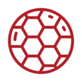 Line icon of soccer ball